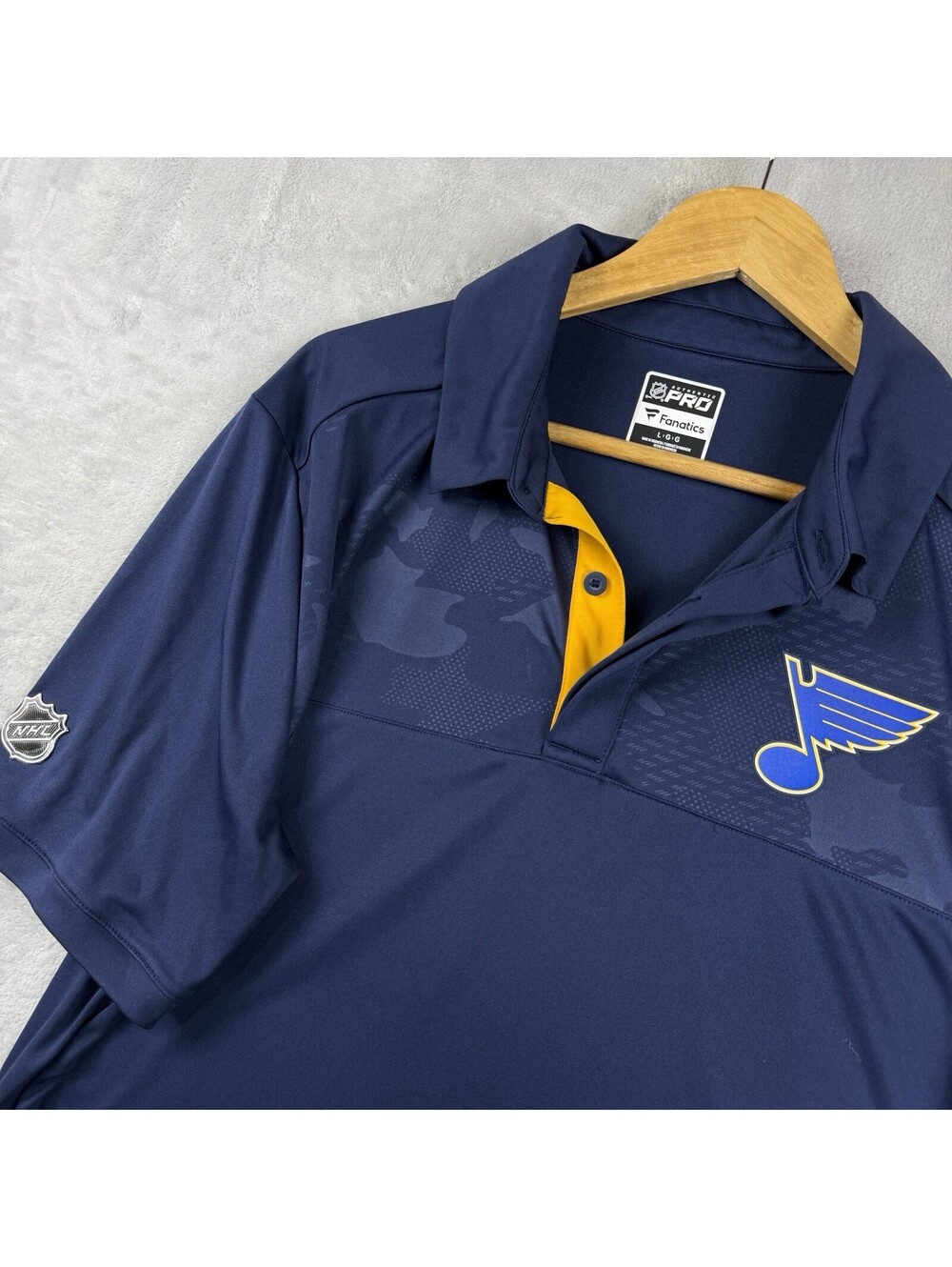 St. Louis Blues Fanatics Authentic Pro Men’s L NHL Performance Polo Shirt Team